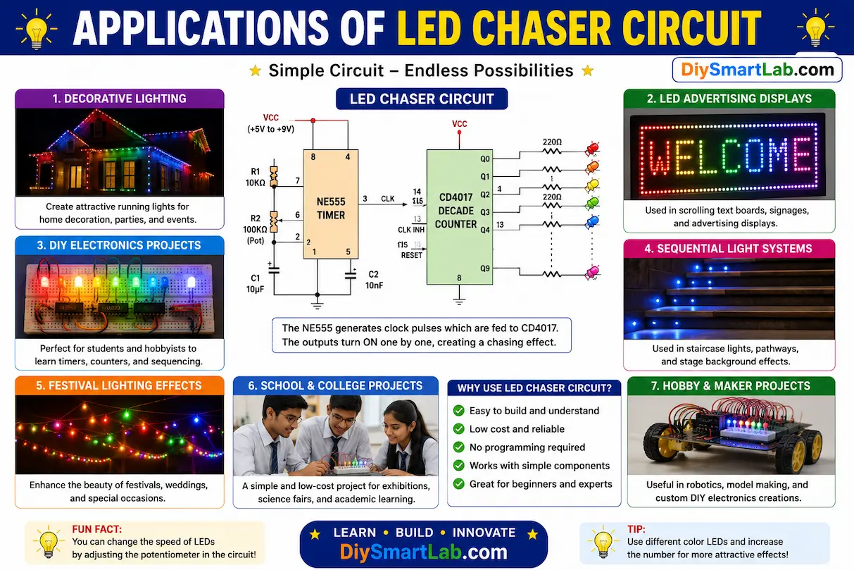 Applications of LED Chaser Circuit