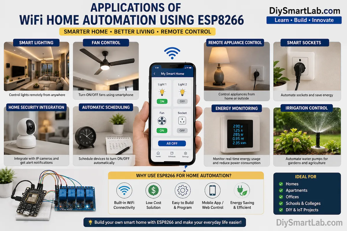 Applications of WiFi Home Automation Using ESP8266