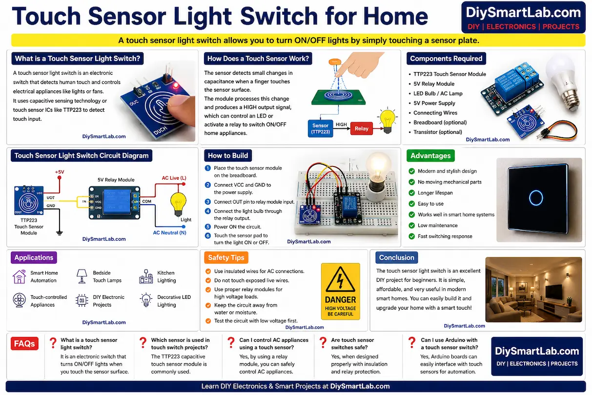 Touch Sensor Light Switch for Home