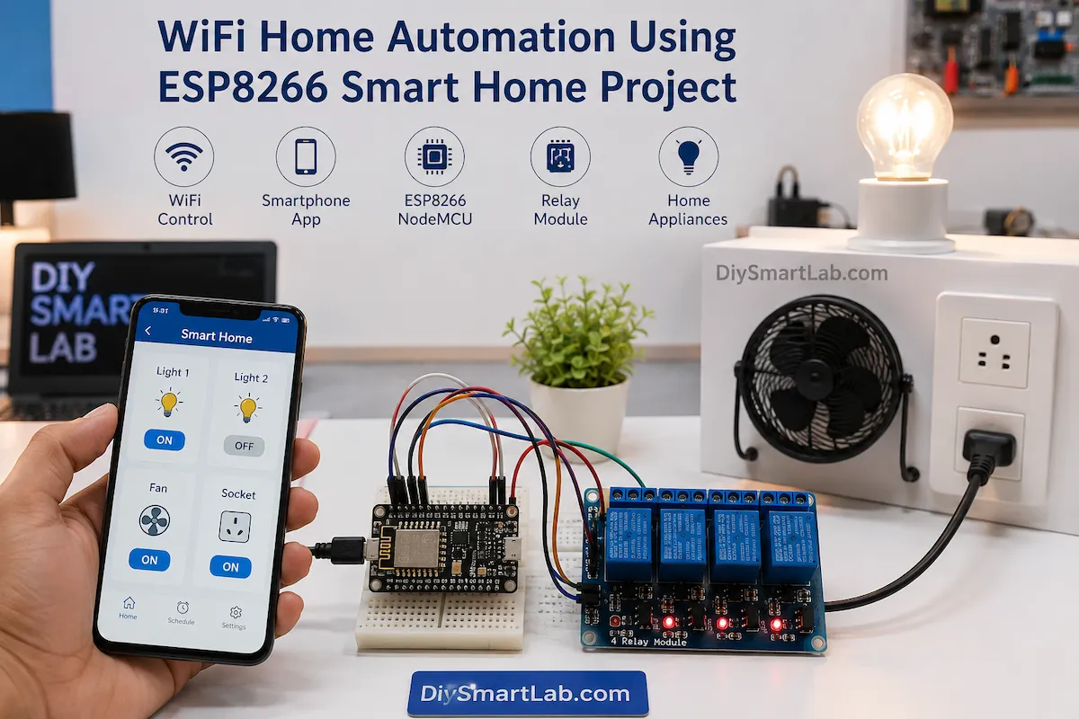 WiFi Home Automation Using ESP8266 Smart Home Project