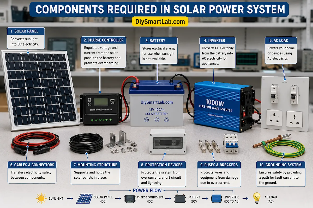 Components Required in Solar Power System